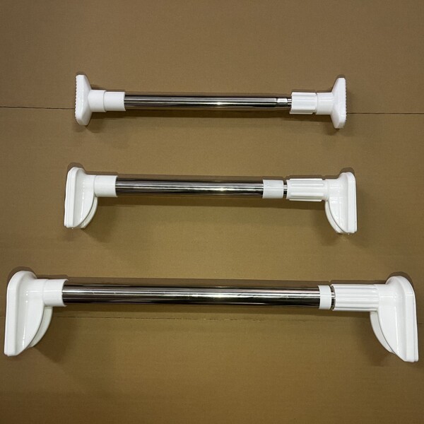 Factory Direct Sales Cross-Border Special Supply Punch-Free Telescopic Rod Stainless Steel Telescopic Clothes Drying Rod Curtain Rod Door Curtain Shower Curtain Rod