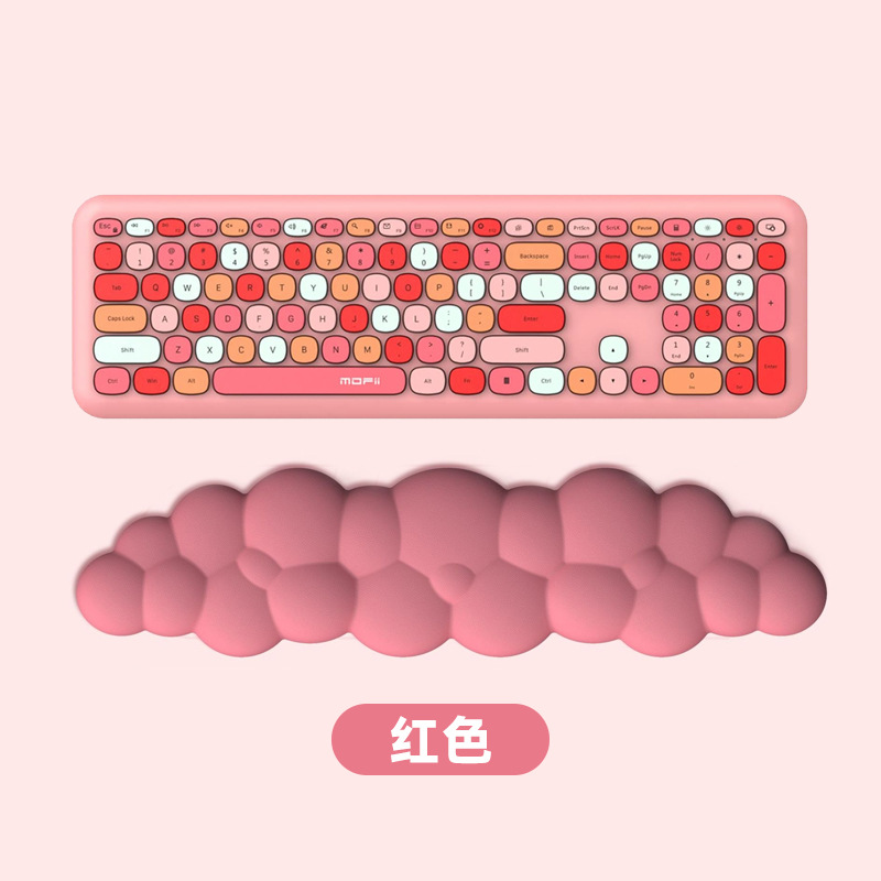 Nuevo producto transfronterizo, teclado de nube, reposamanos, reposamanos, cuero, escritorio antideslizante, soporte de muñeca para mecanografía de oficina, reposamanos para teclado