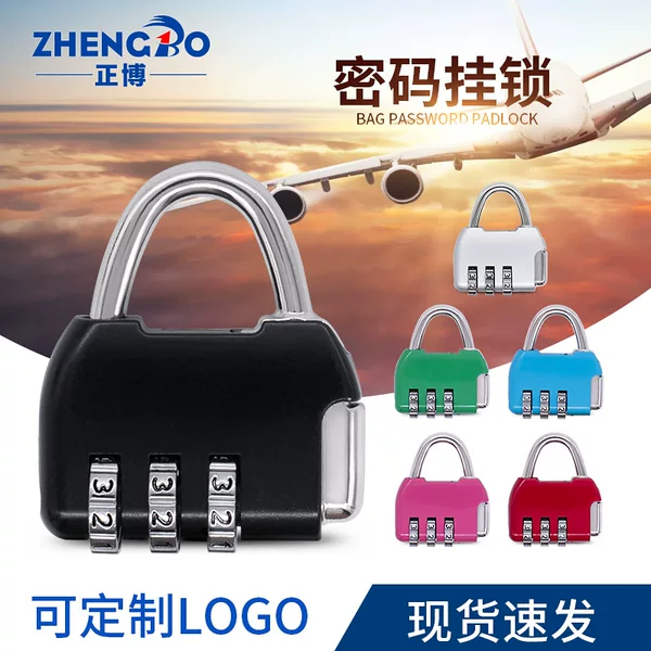 Mini color small padlock trolley case backpack anti-theft zinc alloy combination lock gym storage cabinet small padlock