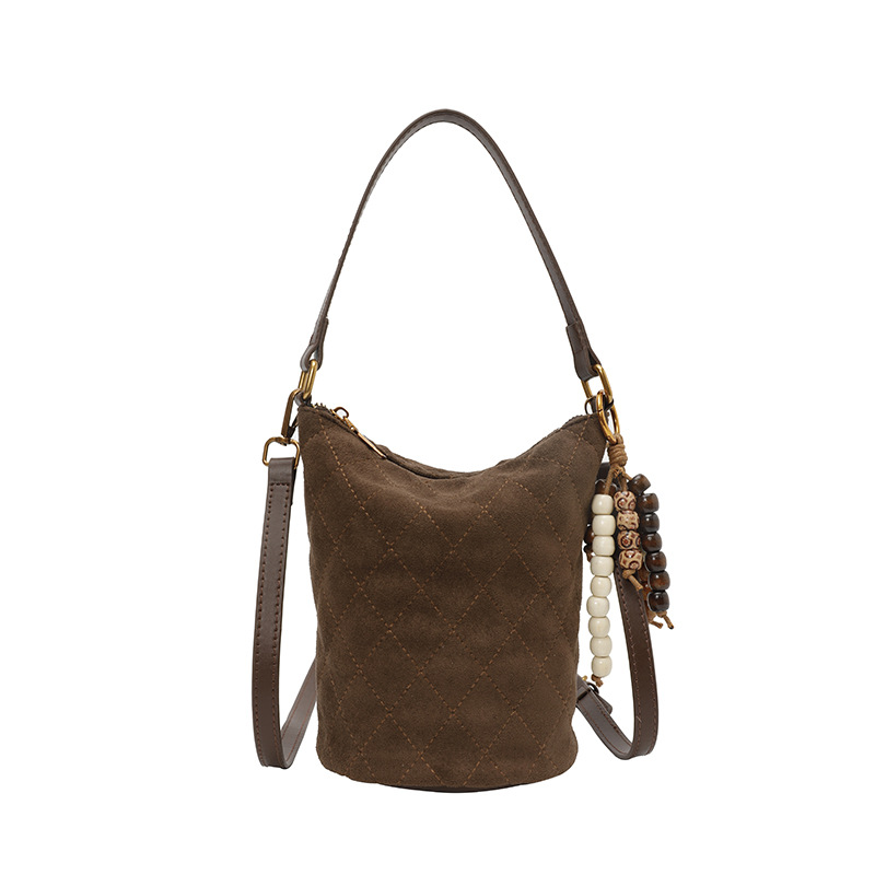 2025 otoño y invierno nuevo estilo diamante bordado bolso de cubo de agua de gran capacidad para mujeres bolso de brazo universal bolso de hombro bolso de viaje