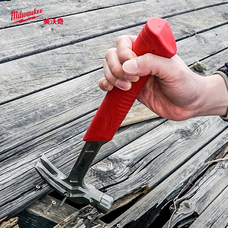 Milwaukee美沃奇4932478655/4932478656钢制弯爪羊角锤光面锤子