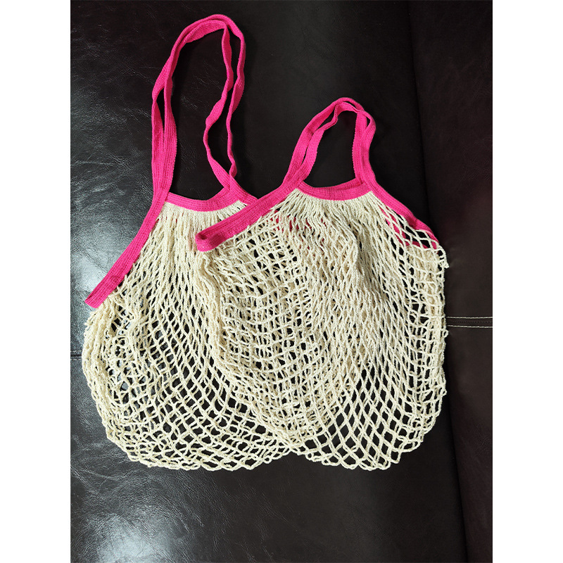 Bolsa de malla de almacenamiento de frutas y verduras de cocina bolsa de artículos diversos bolsa colgante bolsa de compras tejida de gran capacidad bolsa de malla hueca portátil transpirable