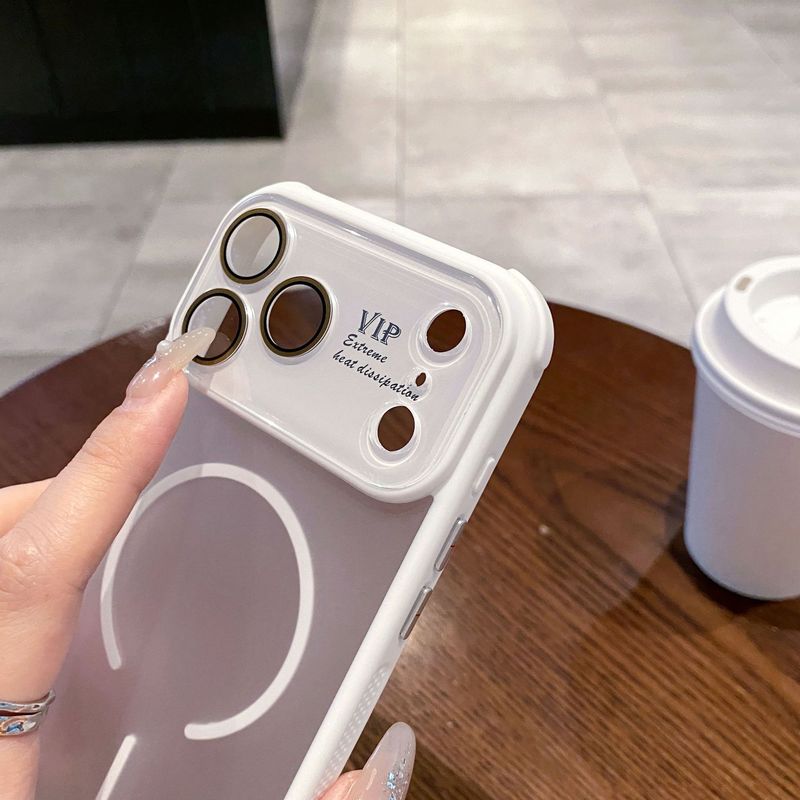 适用iPhone17肤感磁吸手机壳苹果16proMax大视窗防摔15磨砂保护套|undefined
