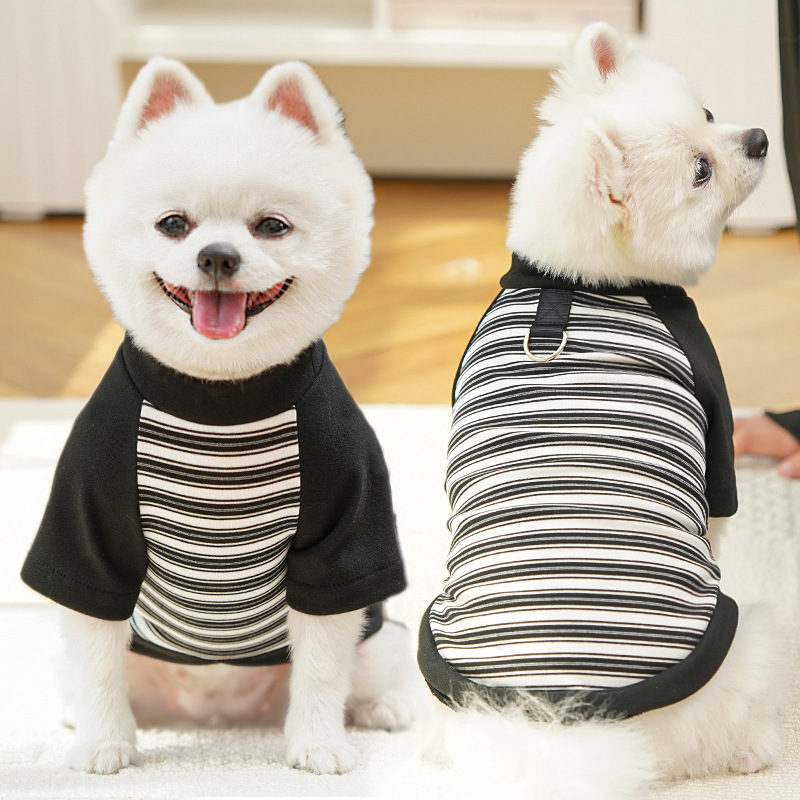 秋冬宠物条纹衣服狗狗两腿衣宠物居家服猫咪中小型犬加厚彩虹服饰|undefined