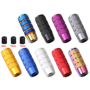 9.5cm car modified manual gear head baked blue colorful gear head aluminum alloy with thread converter