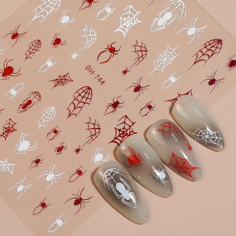 Redanco New 3D Flat Popular Halloween Series Nail Stickers Three-Dimensional Nail Stickers Wholesale Dh-744