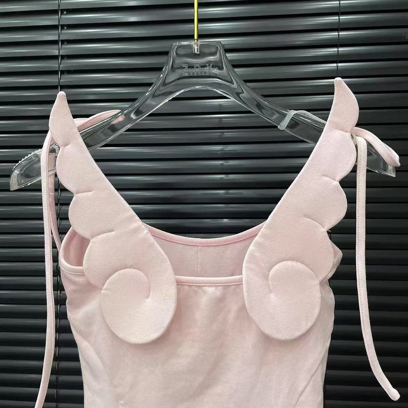 2025 新しい夏の天使の羽キャミソール女性のアウターウェアホットガールトレンディな着用バックレストップ純粋な欲望スタイル|undefined