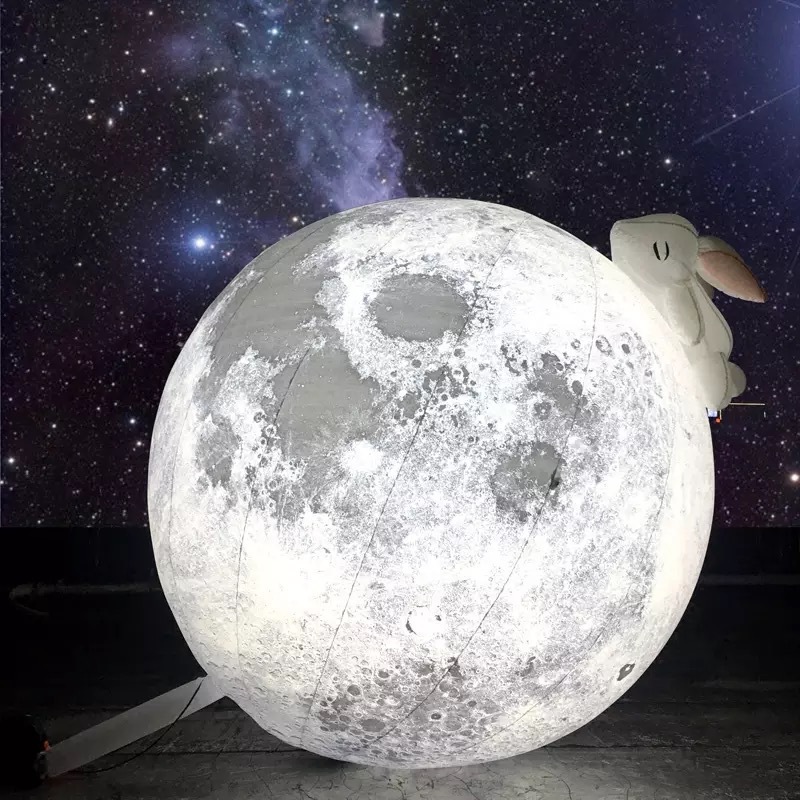 亚马逊八大行星充气月球 气模闭气模型充气PVC月球月亮充气跨境