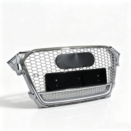 Suitable for 2013 2014 2015 2016 Audi A4 B8 RS4 honeycomb silver mesh front grille