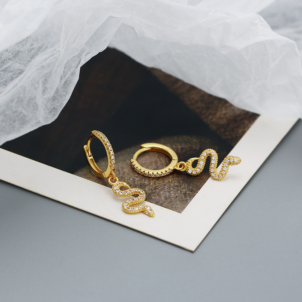 Fashion Animal Sterling Silver Plating Zircon Drop Earrings 1 Pair