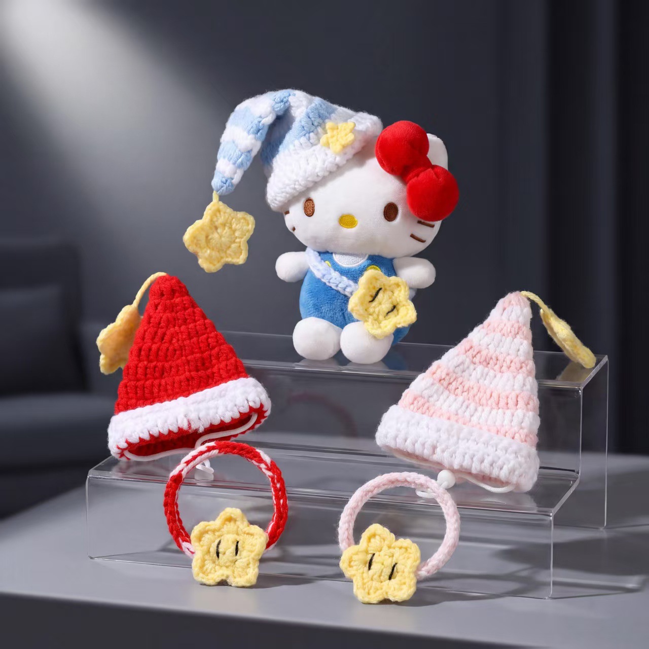 15cm Doll Clothes Set Self-Deprecating Bear Kitty Christmas Outfit Hat Dress-Up SP Doll Clothes Mini Bag