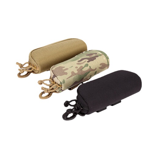 Tactical outdoor portable glasses bag protective case nylon hard shell glasses case Molle system sunglasses bag