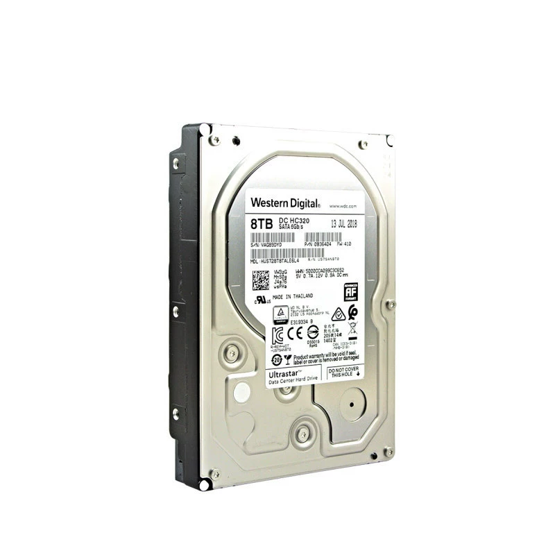 Жёсткий диск Western Digital 8 ТБ, мониторинговый механический накопитель HUS728T8TALE6L4, WD HC320 корпоративный
