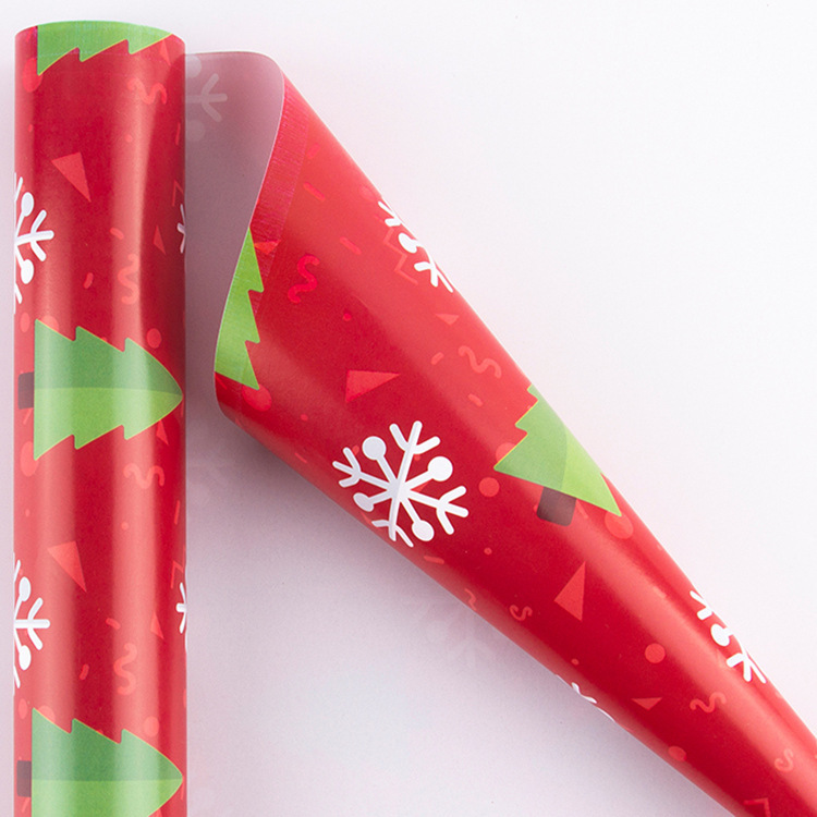 Papel de regalo navideño superventas transfronterizo, papel de regalo para San Valentín y cumpleaños, papel de fondo para pared, papel para cubiertas de libros al por mayor.