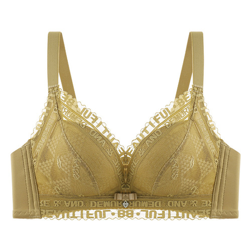 Thickened 8cm adjustable underwire push-up bra with no underwire, anti-sagging beauty back bra, shaping innerwear for women, A lace bandeau