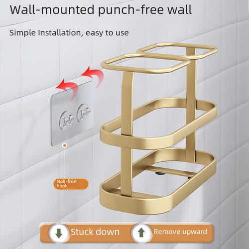 Luxury Chopstick Holder Can Drain Kitchen Chopstick Cage Iron Spoon Storage Box Detachable European Chopstick Rack No Hole 