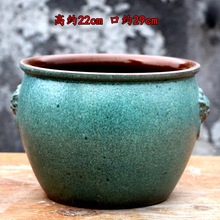 宜兴紫砂大号养鱼水缸无孔花盆植物绿植景观园林室内时尚简约陶瓷