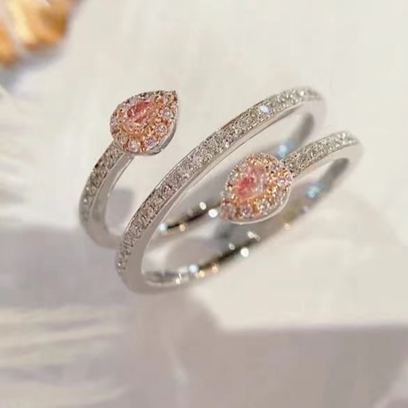 1 Piece Quantity Daily Occasion 925 Sterling Silver Material 925 Sterling Silver Zircon Heart Shape Rings