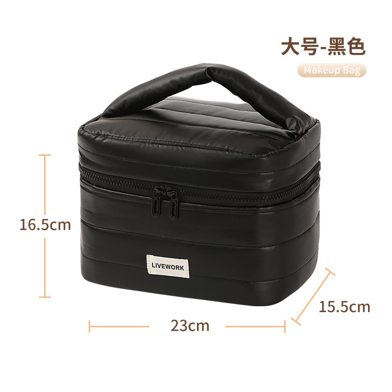 Nueva bolsa de almacenamiento portátil impermeable bolsa de maquillaje de mano bolsa de viaje bolsa de plumaje bolsa de maquillaje de alta capacidad