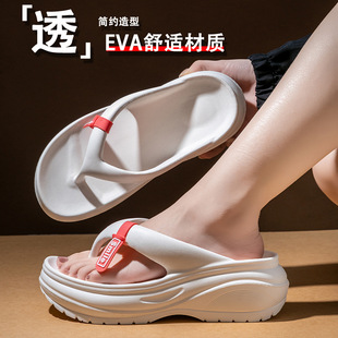 EVA Flip-Flops Women's Summer Fashionable Outer Wear Thickened Slope High Heel Non-Slip Odor-Resistant Outer Wear Women's Slippers