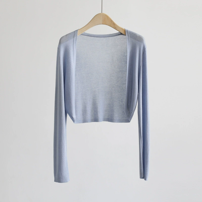 24 Diansi кардиган с длинными рукавами без застежек шаль Ультратонкий вязаный солнцезащитный свитер