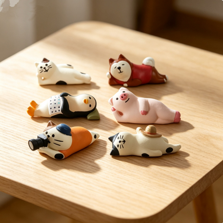일본 식료품 zakka 차이 개 펭귄 사진 고양이 화이트 베어 간장 게으른 고양이 창조적 인 공예 마이크로 장식품