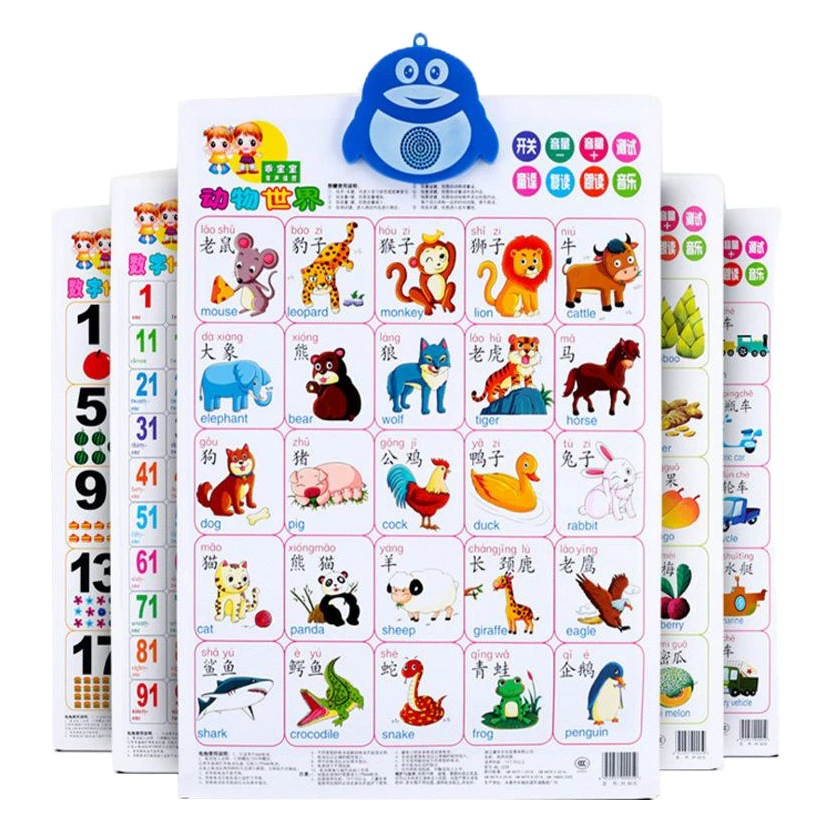 Хорошая детская игрушка, обновленная версия, аудио, настенная диаграмма, детская Голосовая настенная диаграмма раннего образования и просвещения, чтобы отправить крючок для батареи