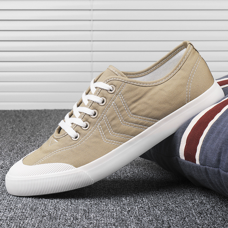 6781 Spring New Men's Canvas Shoes Breathable Cloth Shoes Trendy Casual All-match Low-top Sports Fashion Shoes