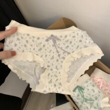 独立包莫代尔内裤女中腰透气包臀抗菌纯棉裆女士三角裤莫代尔无痕