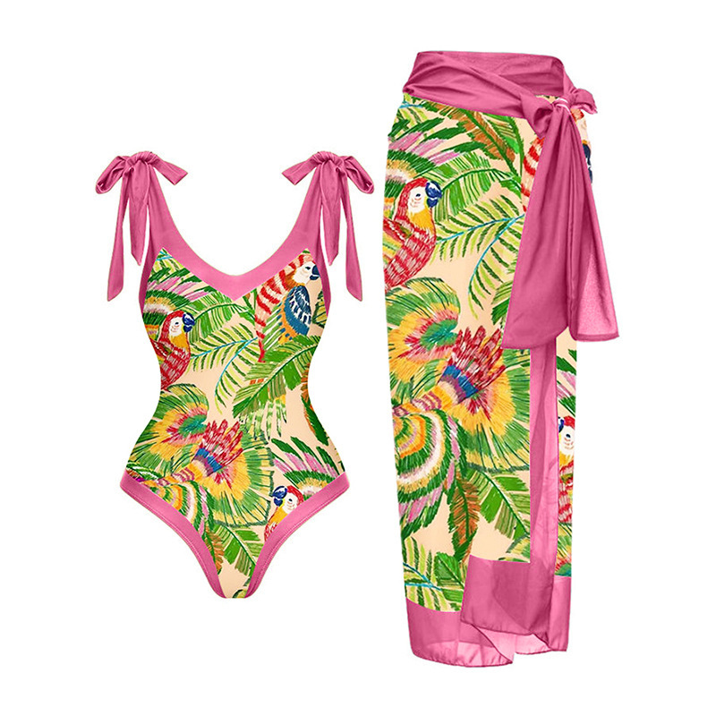 Women's Sexy Printing 2 Pieces One Piece Swimwear display picture 2