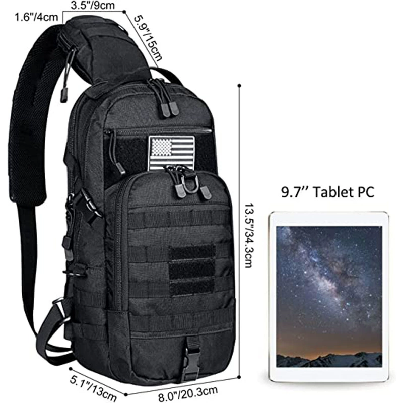 Гуанчжоуская фабрика, прямые продажи, модный водонепроницаемый наплечный рюкзак, нагрудный рюкзак, игрушечный штурмовой прямоугольный рюкзак для активного отдыха