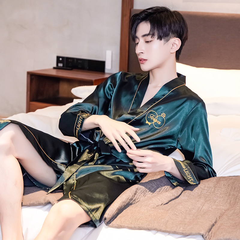 S002 잠옷 남성용 짙은 녹색 반바지