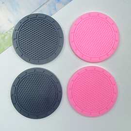 卡通创意新品水杯垫 PVC软胶配饰 DIY汽车时尚隔热杯垫茶杯垫材料