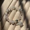White butterfly water drop imitation crystal explosion bracelet #SZ197