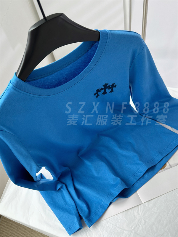 25 夏サンスクリットクロスプリント快適なコットンラウンドネックベーシック多用途ファッショナブルなトップ Tシャツ女性用|undefined