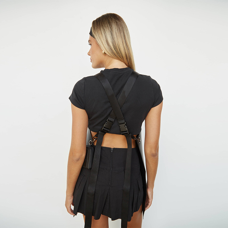 Delantal de PU de Amazon transfronterizo Correa impermeable con bolso pequeño Ropa de trabajo de peluquero Delantal para el hogar personalizado