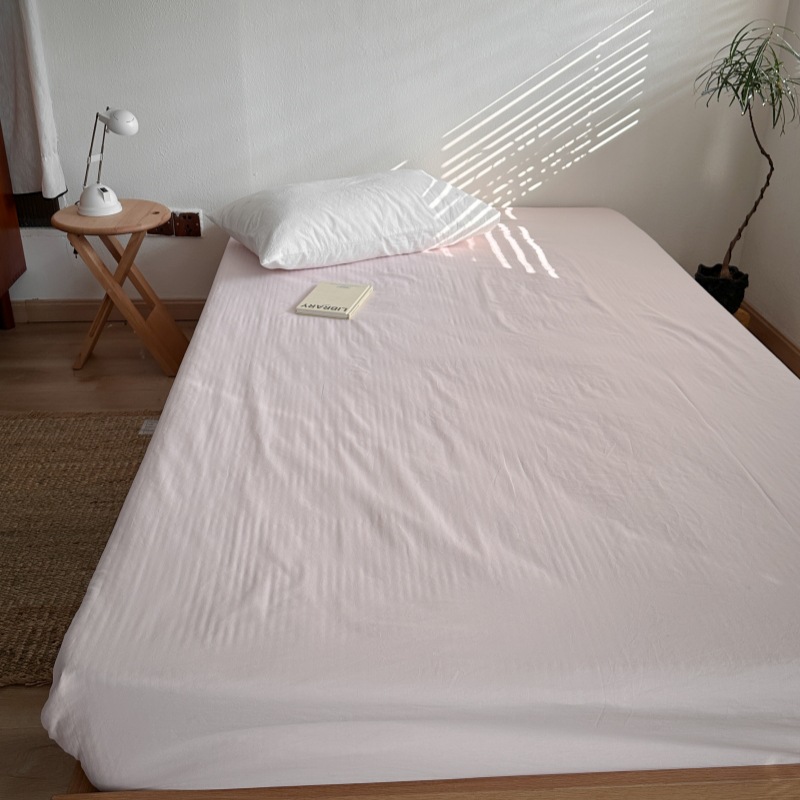 イン無地シンプルな純綿シングルピースベッドシーツ純綿シングルピースキルト 1.8 ボックスシーツマットレスプロテクターベッドカバー卸売