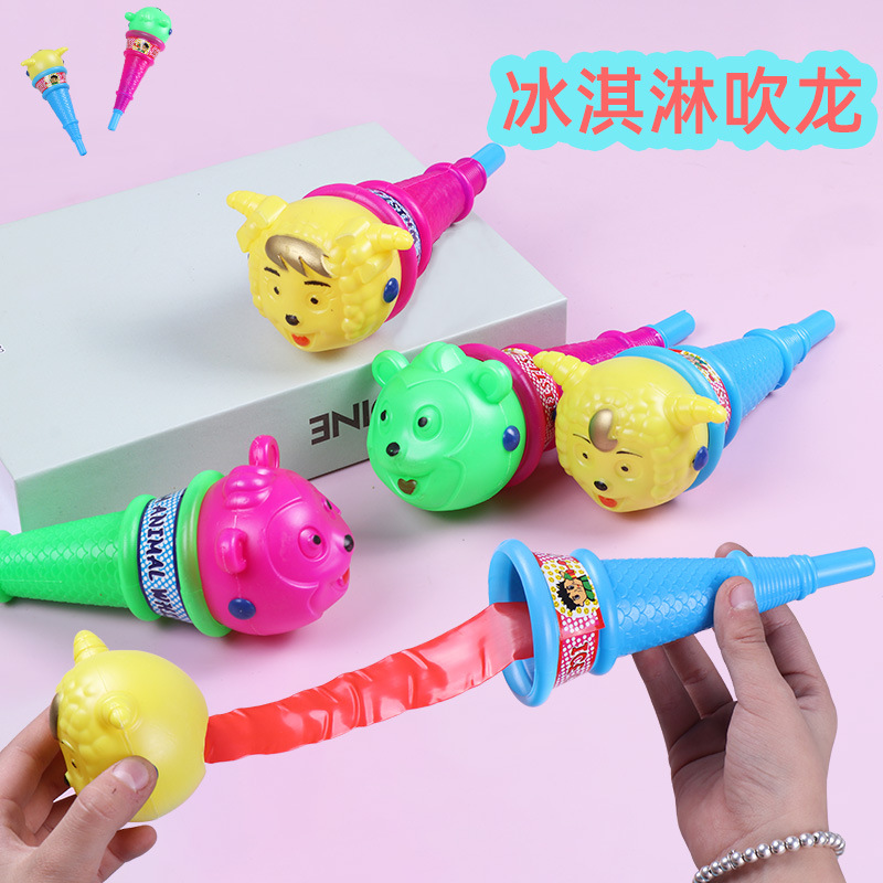 Helado dragón soplando juguete helado animal dragón soplando truco divertido niños Venta caliente puesto al por mayor