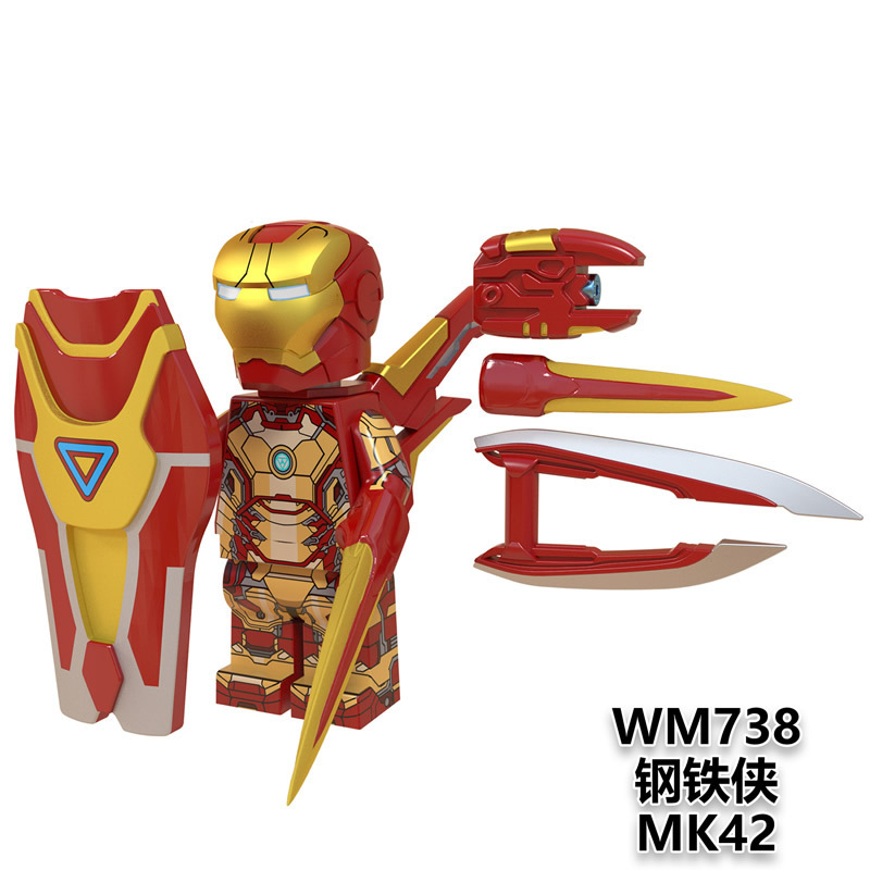 マーベルアベンジャーズアイアンマンスーパーヒーロースパイダーマン組み立てミニフィギュアビルディングブロックおもちゃ|undefined