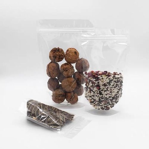 Factory direct supply high-definition transparent stand-up bag supermarket scented tea dried fruit food packaging bag nuts and grains sealed bag