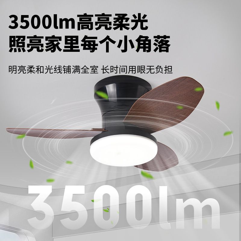 Lámpara Ventilador de Techo con Inversor de ABS y Plástico, Conversión de Frecuencia y Control Remoto, para Sala de Estar y Dormitorio image 3