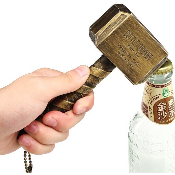 Nuevo embalaje de caja de color creativo Thor martillo abrebotellas personalidad martillo cerveza abrebotellas necesidades diarias