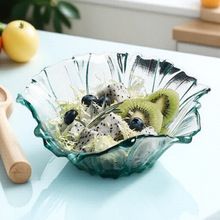 晶鑫餐具高颜值复古花瓣水果盘2025年新款高级感小精致玻璃沙拉碗