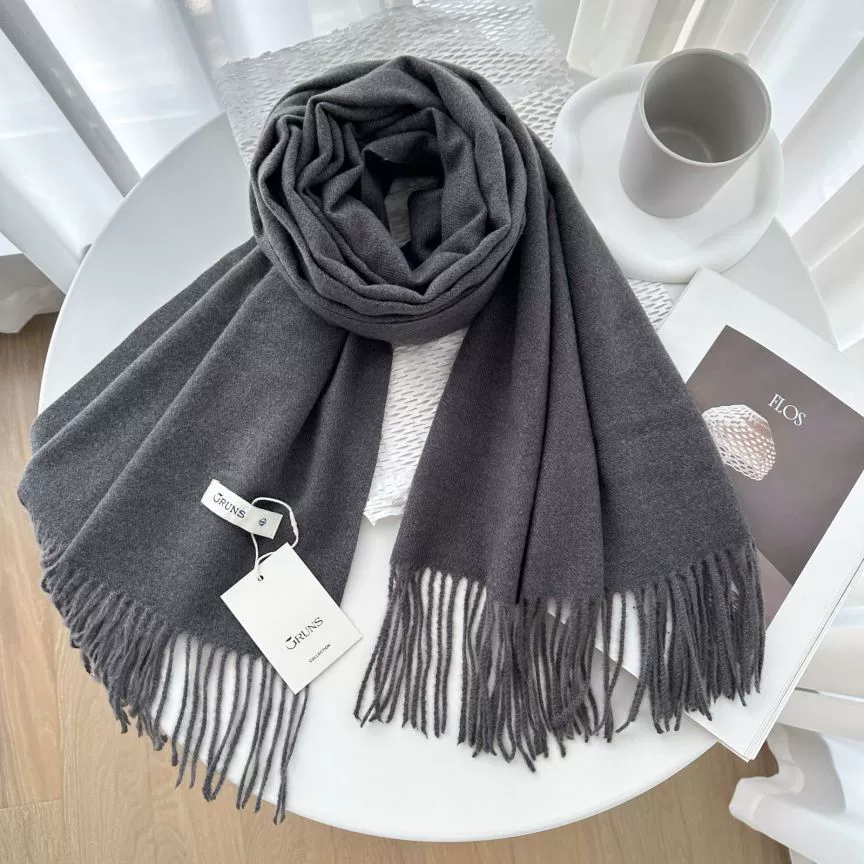 Demi‑season warm cashmere scarf, universal cloak wrap, 200 cm, 250 g, many colors