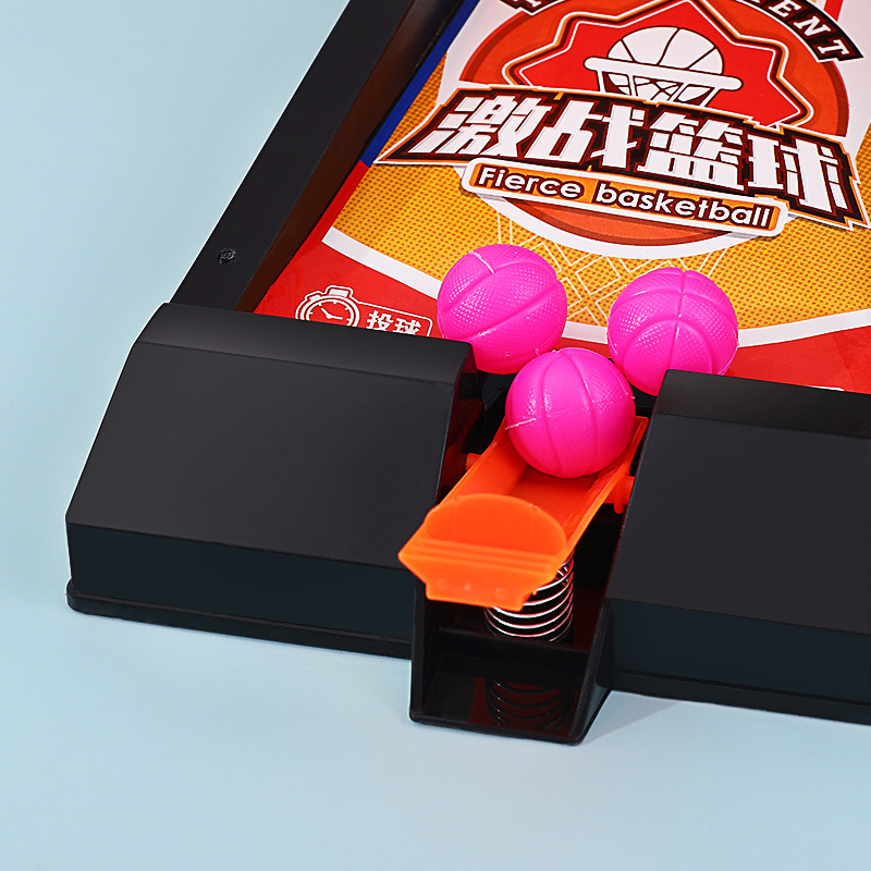 Doble juego de baloncesto juego de disparos de escritorio interactivo entre padres e hijos máquina de juego de mesa educativa para niños TikTok mesa de juguete