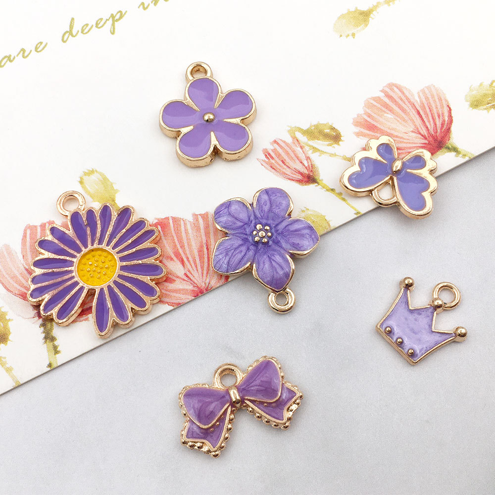 1 Piece Alloy Moon Unicorn Flower Pendant DIY Jewelry Accessories Earrings Necklace display picture 6