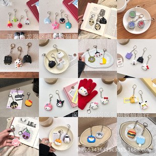 Cute iPhone Apple Tracker Protective Case Airtag Anti-Lost Device Storage Box Cartoon Silicone Soft Case Suitable