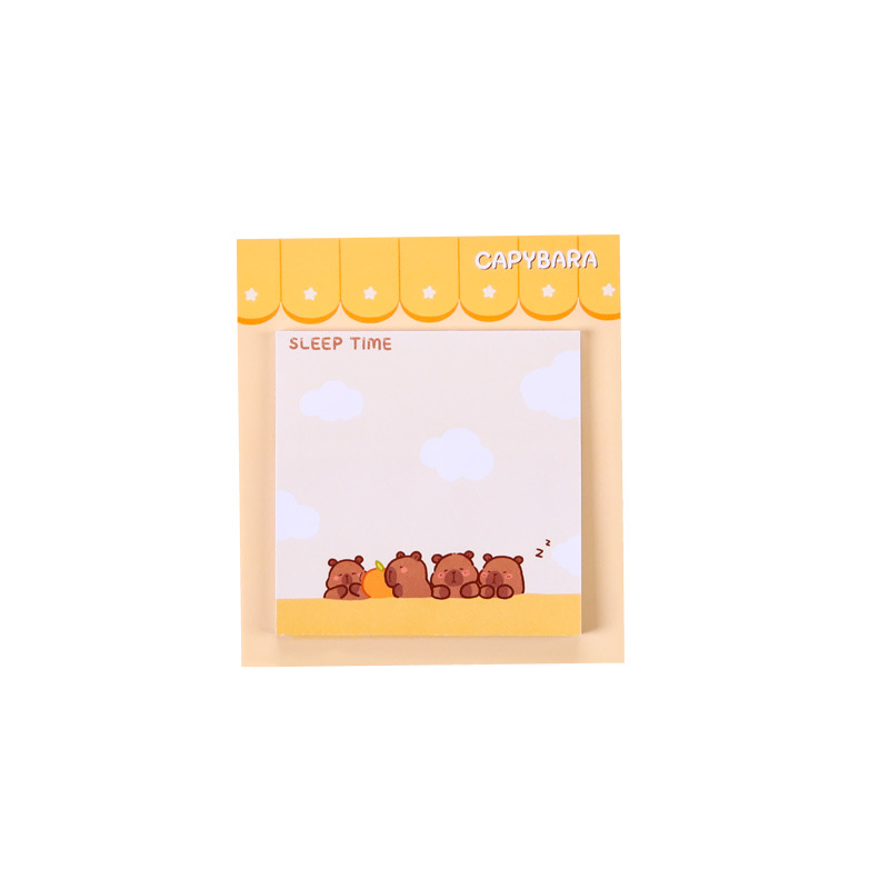 Capibala estudiantes adorables pegatinas de notas de alto valor facial pegatinas se pueden desgarrar con pegatinas adhesivas para uso de oficina