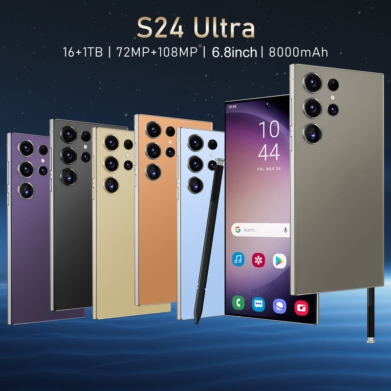 Cross-Border Smartphone S24Ultra Built-In Pen 6.8inch Large Screen Android 8.1 64+1t Douyin Dropshipping Cross-Border Smartphone S24Ultra Built-In Pen 6.8inch Large Screen Android 8.1 64+1t Douyin Dropshipping