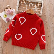 儿童加绒毛衣2025新年童装男女童冬季加厚红色本命年宝宝拜年衣服